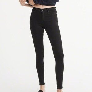 ABERCROMBIE & FITCH BLACK HARPER ANKLE JEANS
